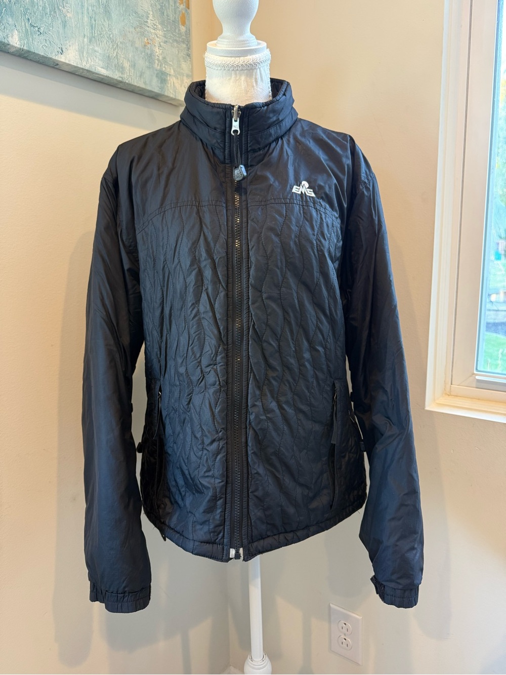 Eastern Mountain Sports Black Quilted Lightweight Utility Jacket Women’s Large